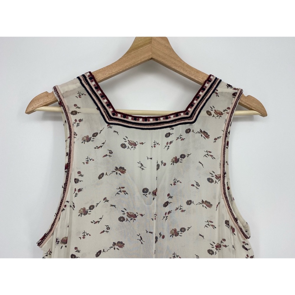 Ulla Johnson Embroidered Chiffon Silk Leena Floral Print Midi Dress - Picture 6 of 13